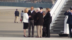 President Obama talks with Fresno Mayor Ashley Swearengin  AgNet West photo