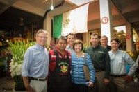 Members of the California agricultural delegation in Mexico City. From left, Craig McNamara, State Board of Food and Agriculture President; Felipe Chavez, Mexico City wholesaler; Chris Rosander, Raisin Administrative Committee; CDFA Secretary Karen Ross; Richard Matoian, American Pistachio Growers; Bryce Lundberg, State Food and Ag Board Member; and Jake Lewin, California Certified Organic Farmers. (Photo from ca.gov Planting Seeds)