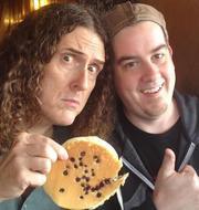 Weird Al Yankovic with CDFA IT programmer and animator Jarrett Heather (photo from ca.gov-Planting Seeds)