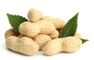 tasty peanuts with leaves
