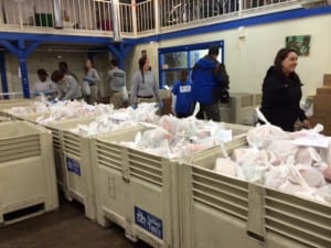 Turkey donations at the Sacramento Food Bank. (Photo courtesy of CDFA)