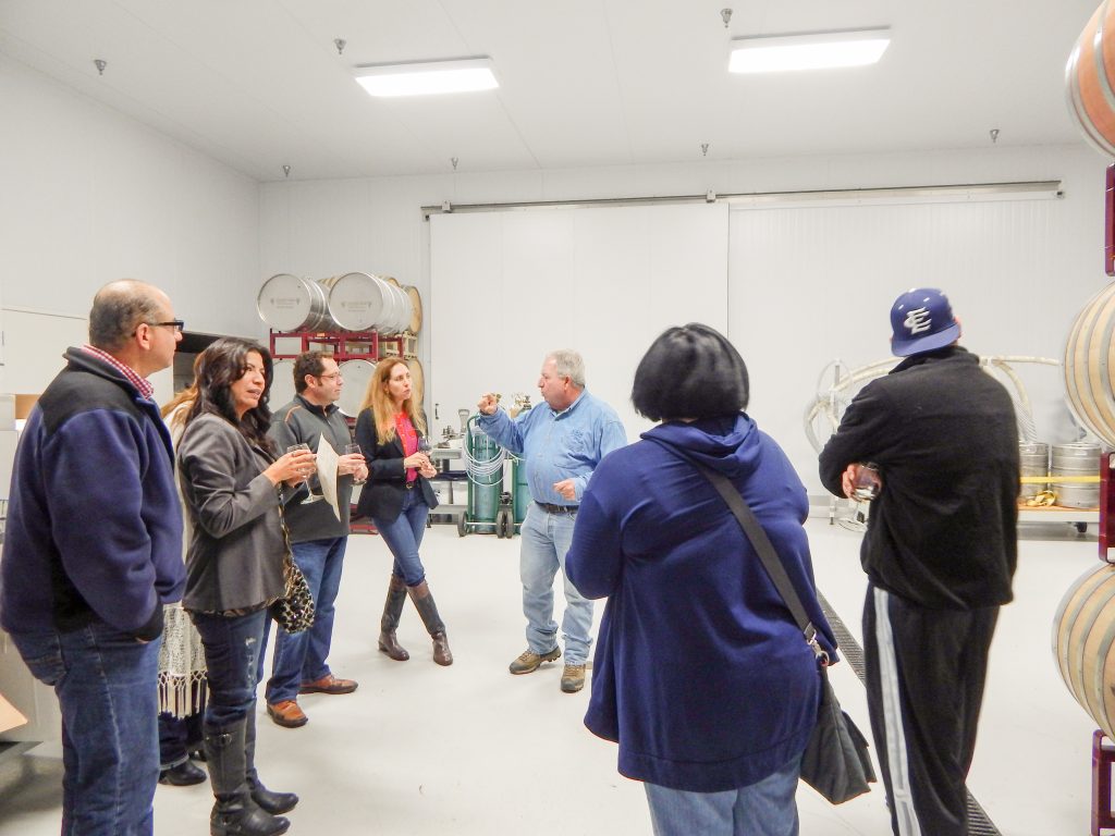 Kings River Winery owner Bob Bagdasarian gives a tour of his winery.