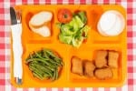 school meal food tray