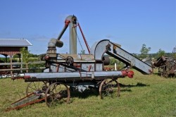 old threshing machine
