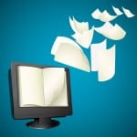 open book on computer screen