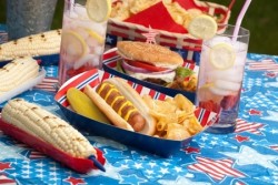 burgers on 4th of July picnic
