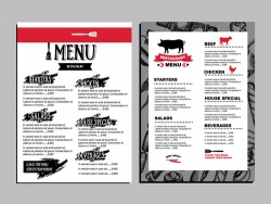 Cafe menu restaurant brochure. Food design template.