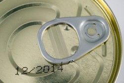 Aluminum tin can. Close Up