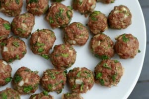 Bison meatballs