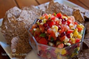 Mango Pomegranate Pico de Gallo #vegan #recipe