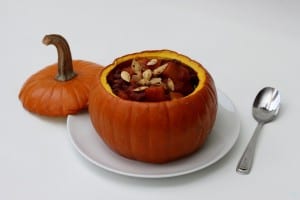 Roasted Pumpkin White Bean Turkey Chili