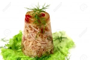 Jelly Chicken with Mixed Greens and Feta Cheese