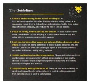 five usda dietary guidelines