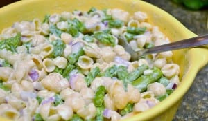Asparagus Mac N Cheese