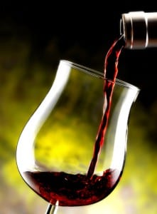 Glass of red wine