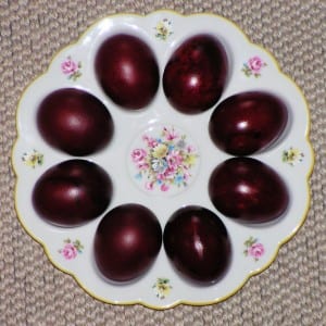 Easter eggs, dyed with onion husks