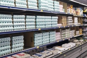 Grocery Store Dairy Shelves
