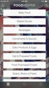 Foodkeeper app