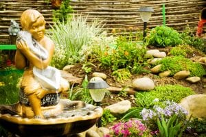 Landscape design of the home garden