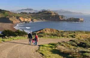 Family hiking at Golden Gate National Recreation Area. Credit NPS photo by Will Elder, Golden Gate National Recreation Area