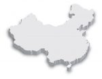 Black and white 3D map of China-billion