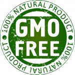 GMO free rubber stamp.