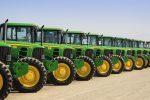 john-deere-tractors-lined-up-at-a-california-agricultural-auction equipment