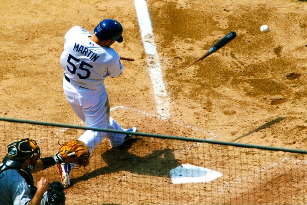 Testing and analyzing thousands of shattered Major League bats, U.S. Forest Service researchers at the Forest Products Laboratory (FPL) developed changes in manufacturing that decreased the rate of shattered maple bats by more than 50 percent since 2008. While the popularity of maple bats is greater today than ever before, the number of shattered bats continues to decline. Photo Courtesy of MLB Advanced Media.