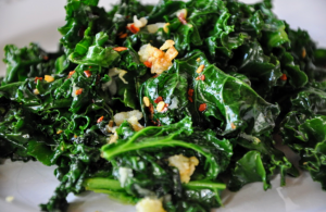 Saute of Garlic & Kale with Red Onion