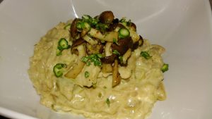Cajun Mushroom Risotto Carbonara