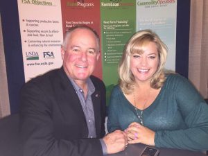 Pollinator Partnership President Val Dolcini with AgNet Media Farm News Director Sabrina Hill