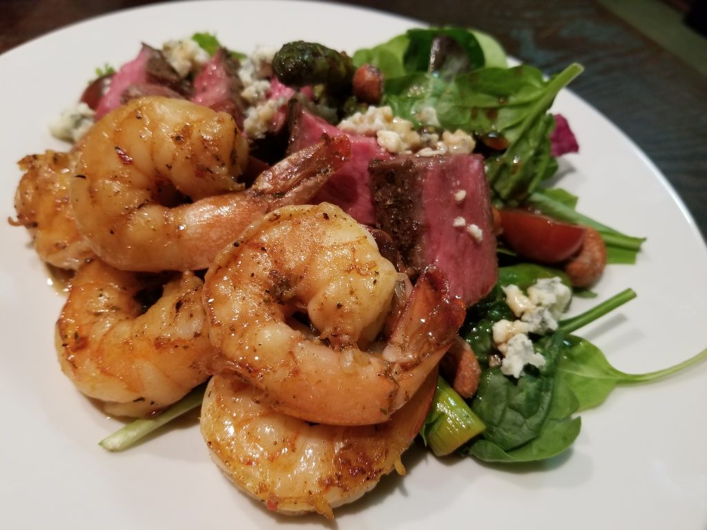 poached prawns