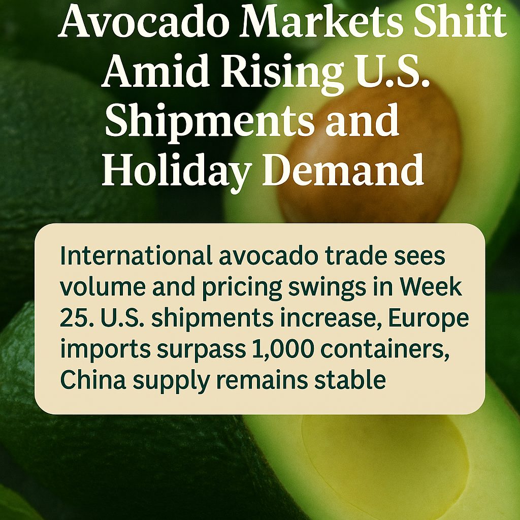Avocado Markets Shift Amid Rising U.S. Shipments and Holiday Demand