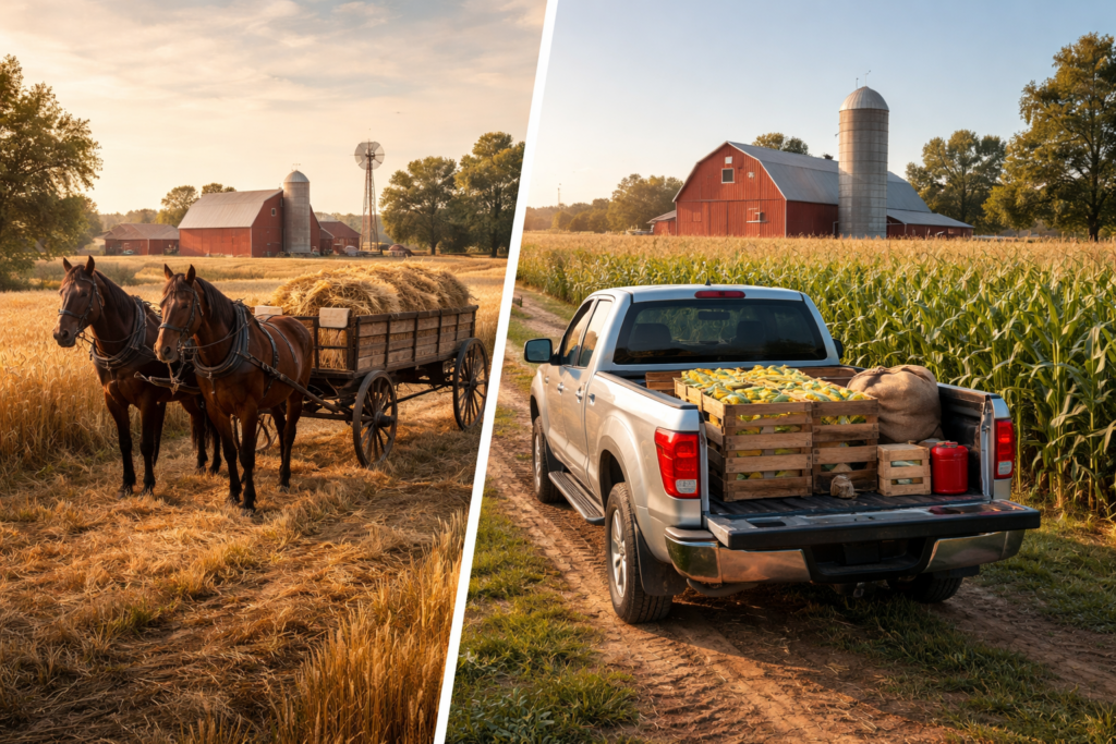 From Wagons to Pickups: The Evolution of Farm Transportation